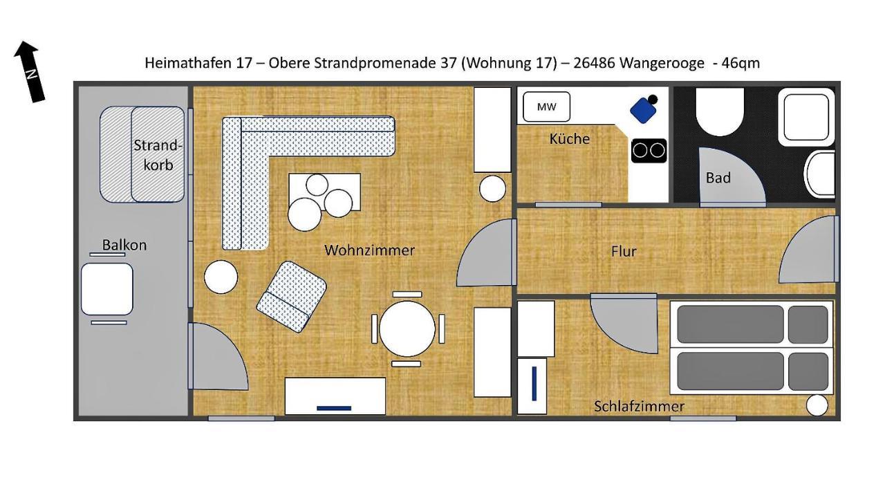 Panorama, Heimathafen 17 - Mit Balkon - Direkt Am * Wangerooge